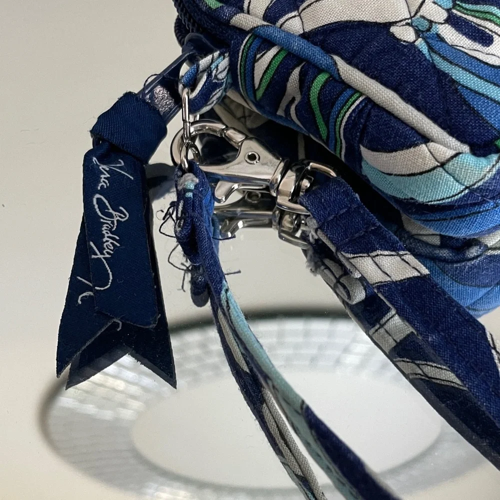 Vera Bradley Navy and Teal Patterned Wristlet - Picture 5 of 5